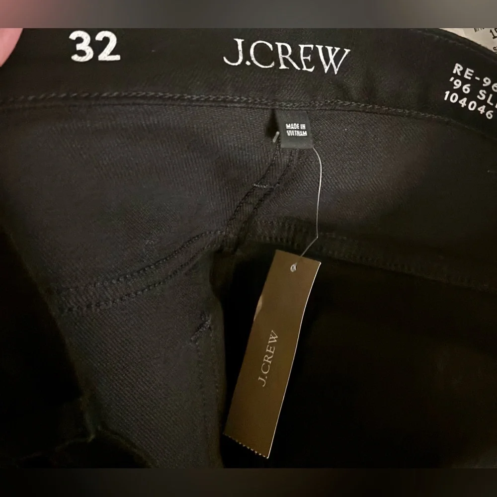 NWT J.Crew Slim-wide jean Black Size 32 Preppy Fall 2024 Stretch High Rise